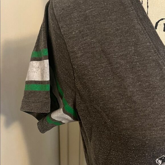 Flogging Molly Music Punk Gray Green Graphic Design V-Neck T-Shirt Concert - Picture 3 of 9